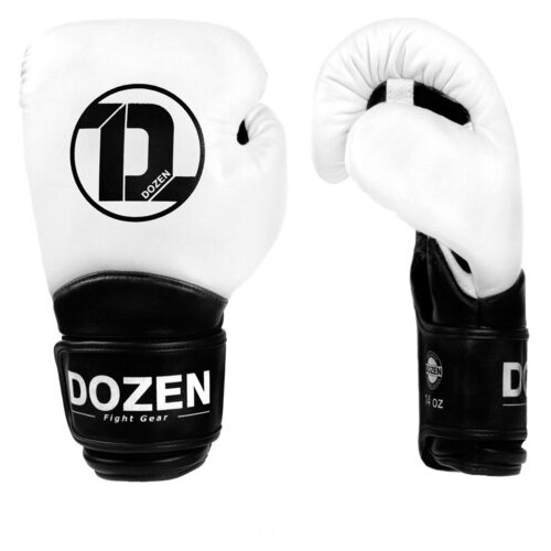 Боксерські рукавички Dozen Dual Impact Training Boxing Gloves White/Black 12 Oz фото №2
