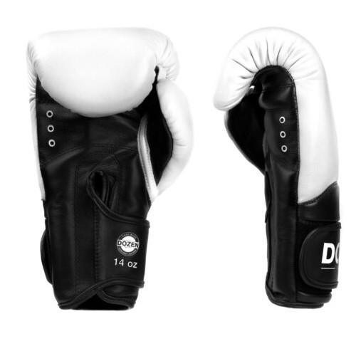 Боксерські рукавички Dozen Dual Impact Training Boxing Gloves White/Black 12 Oz фото №3