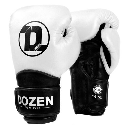 Боксерські рукавички Dozen Dual Impact Training Boxing Gloves White/Black 16 Oz фото №1