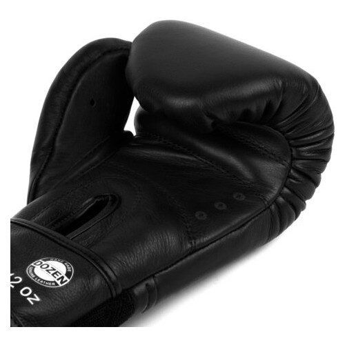 Боксерські рукавички Dozen Monochrome Training Boxing Gloves Black/Black 12 Oz фото №5