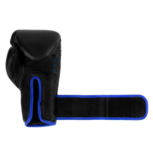 Боксерські рукавички Dozen Monochrome Training Boxing Gloves Black/Blue 12 Oz фото №4