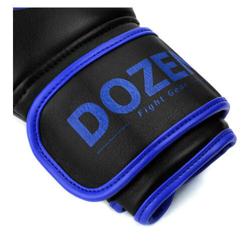 Боксерські рукавички Dozen Monochrome Training Boxing Gloves Black/Blue 12 Oz фото №7
