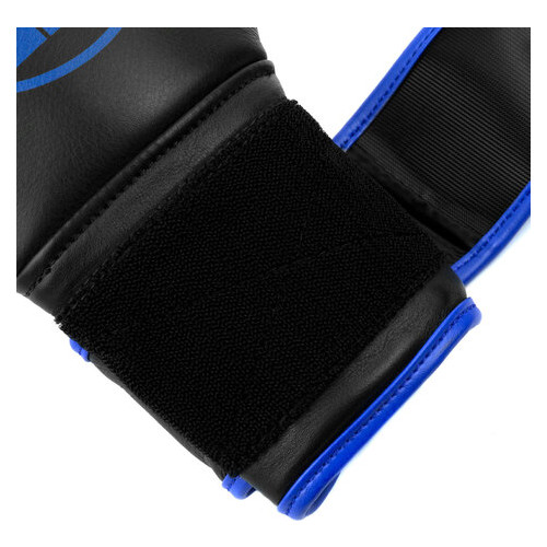 Боксерські рукавички Dozen Monochrome Training Boxing Gloves Black/Blue 14 Oz фото №8