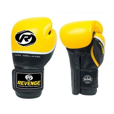Боксерські рукавички Revenge EV-10-1163 PU 12 унц Yellow/Black фото №1