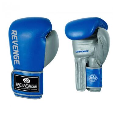 Боксерські рукавички Revenge EV-10-1038 12 унц Blue/Silver фото №1