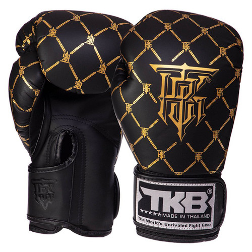 Рукавички боксерські шкіряні Top King Boxing Chain TKBGCH 14oz Черно-золотой (37551044) фото №1