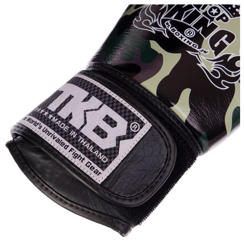 Рукавички шкіряні боксерські Top King Boxing Empower Camouflage TKBGEM-03 10oz Камуфляж зелений (37551037) фото №3