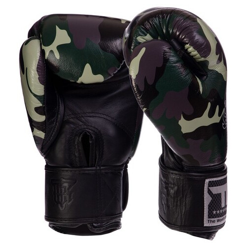 Рукавички шкіряні боксерські Top King Boxing Empower Camouflage TKBGEM-03 10oz Камуфляж зелений (37551037) фото №2