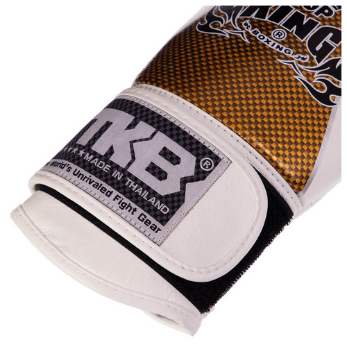 Рукавички боксерські шкіряні Top King Boxing Empower TKBGEM-01 18oz Біло-золотий (37551038) фото №3