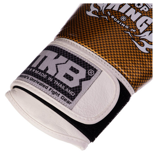 Рукавички боксерські шкіряні Top King Boxing Super Snake TKBGEM-02 14oz Біло-золотий (37551040) фото №3