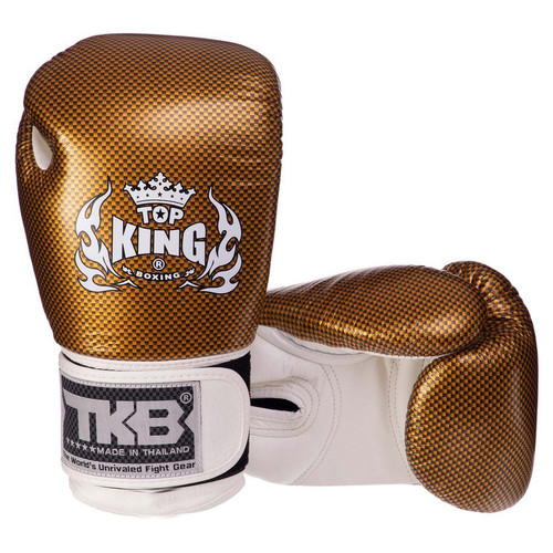 Рукавички боксерські шкіряні Top King Boxing Super Snake TKBGEM-02 14oz Біло-золотий (37551040) фото №5
