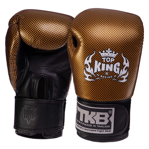 Рукавички боксерські шкіряні Top King Boxing Super Snake TKBGEM-02 18oz Чорно-золотий (37551040) фото №1