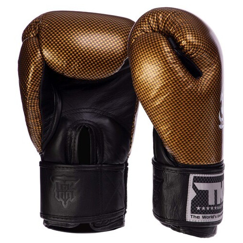 Рукавички боксерські шкіряні Top King Boxing Super Snake TKBGEM-02 18oz Чорно-золотий (37551040) фото №2