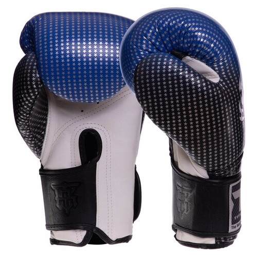 Рукавички боксерські шкіряні Top King Boxing Super Star TKBGSS-01 18oz Чорно-синій (37551042) фото №2