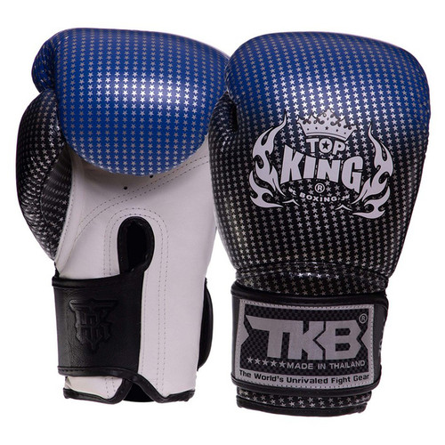 Рукавички боксерські шкіряні Top King Boxing Super Star TKBGSS-01 18oz Чорно-синій (37551042) фото №1