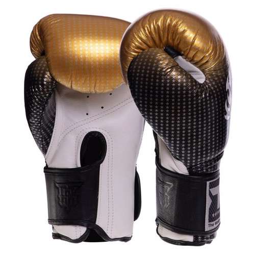 Рукавички боксерські шкіряні Top King Boxing Super Star TKBGSS-01 8oz Чорно-золотий (37551042) фото №2