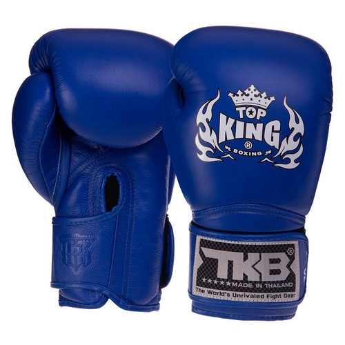 Рукавички боксерські шкіряні Top King Boxing Super TKBGSV 18oz Синій (37551043) фото №1