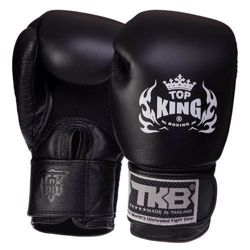 Рукавички боксерські шкіряні Top King Boxing Ultimate Air TKBGAV 14oz Чорний (37551033) фото №1