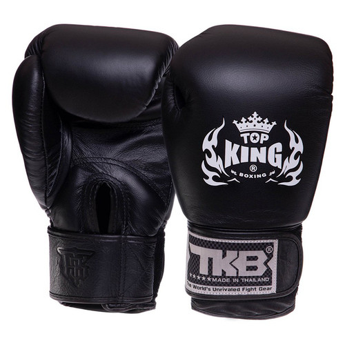 Рукавички боксерські шкіряні Top King Boxing Ultimate TKBGUV 10oz Чорний (37551034) фото №1