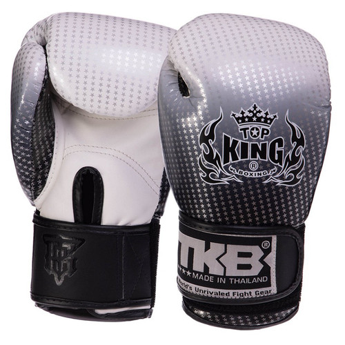 Рукавички боксерські дитячі шкіряні Top King Boxing Super Star TKBGKC-01 L Срібний (37551035) фото №1