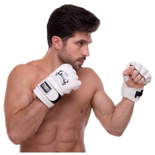 Рукавички для змішаних єдиноборств MMA Top King Boxing Extreme TKGGE L Білий (37551058) фото №5