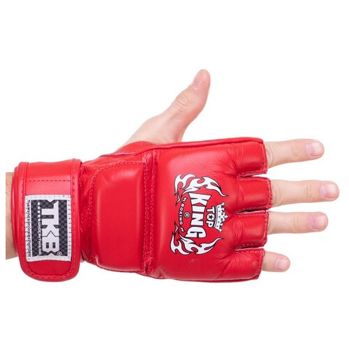 Рукавички для змішаних єдиноборств MMA Top King Boxing Super TKGGS M Червоний (37551056) фото №2