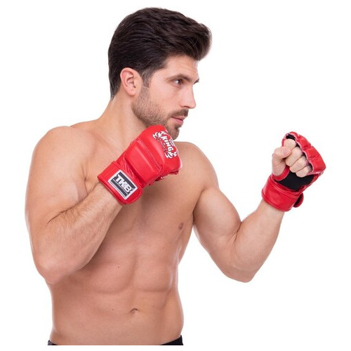 Рукавички для змішаних єдиноборств MMA Top King Boxing Super TKGGS M Червоний (37551056) фото №6