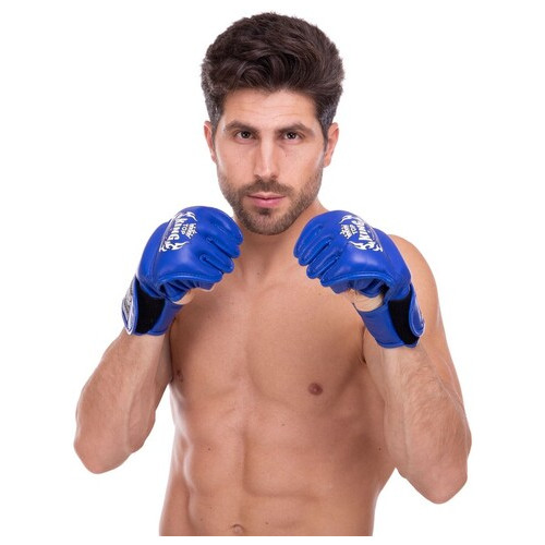 Рукавички для змішаних єдиноборств MMA Top King Boxing Ultimate TKGGU L Синій (37551057) фото №4