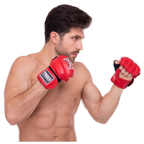 Рукавички для змішаних єдиноборств MMA Top King Boxing Ultimate TKGGU M Червоний (37551057) фото №5
