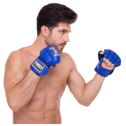 Рукавички для змішаних єдиноборств MMA Top King Boxing Ultimate TKGGU XL Синій (37551057) фото №5
