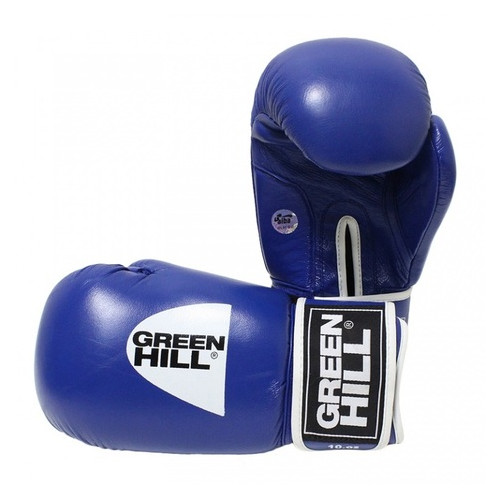 Рукавички боксерські Green Hill Tiger AIBA 10 унций Синій фото №1