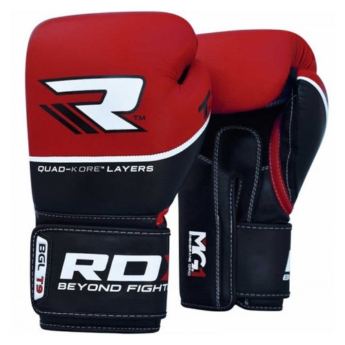 Боксерські рукавички RDX Quad Kore Red 14 oz фото №1