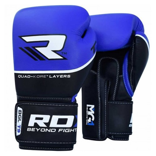 Боксерські рукавички RDX Quad Kore Blue 14 oz фото №1