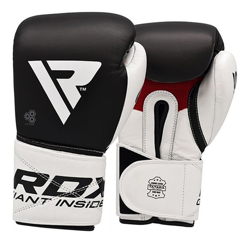 Боксерські рукавички RDX Pro Gel S5 10oz Чорно-білий (37260063) фото №1