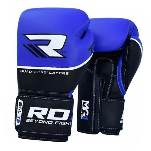 Боксерські рукавички RDX Quad Kore 10oz Черно-синій (37260019) фото №2