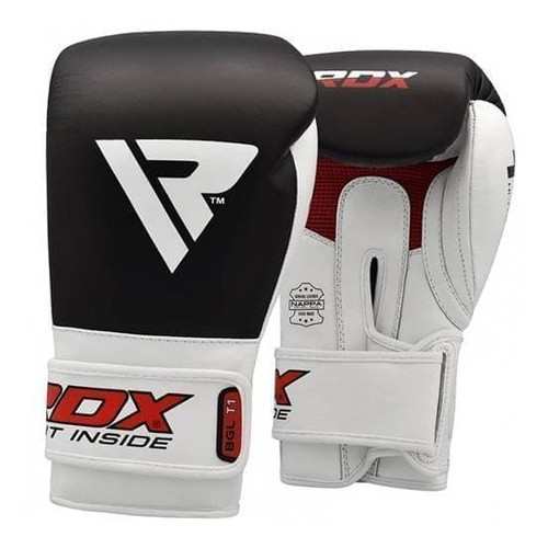 Боксерські рукавички RDX Pro Gel 12oz Чорно-білий (37260018) фото №1
