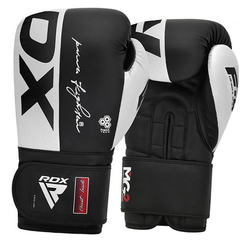Боксерські рукавички RDX F4 10oz Чорно-білий (37260083) фото №1