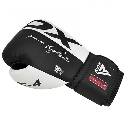 Боксерські рукавички RDX F4 10oz Чорно-білий (37260083) фото №3