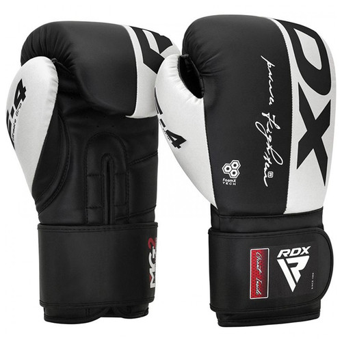 Боксерські рукавички RDX F4 10oz Чорно-білий (37260083) фото №2