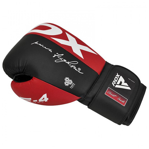 Боксерські рукавички RDX F4 10oz Чорно-червоний (37260083) фото №3