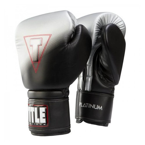 Боксерські рукавички Title Boxing Platinum Power Bag (14oz) Черные с серым фото №1