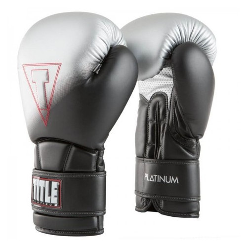 Боксерські рукавички Title Boxing Platinum Proclaim Training (18oz) Чорні із сірим фото №1