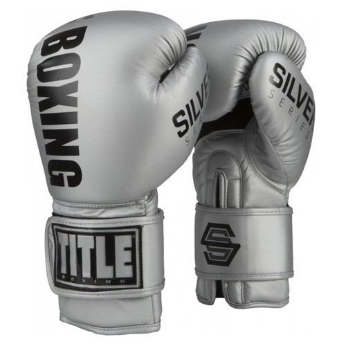 Боксерські рукавички Title Boxing Silver Series Select Training (16oz) Сірі фото №1