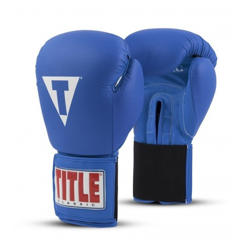 Боксерські рукавички Title Classic Originals Leather Training Gloves Elastic 2.0 (14oz) Сині фото №1