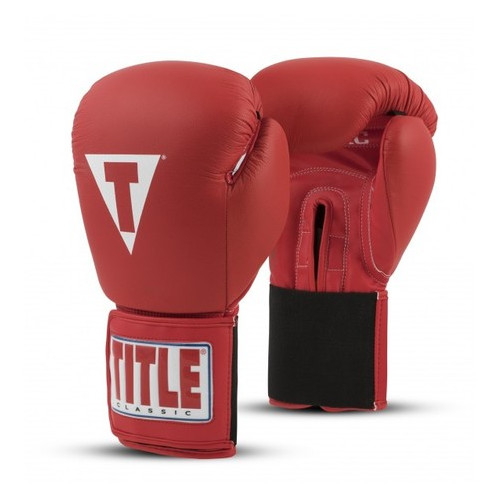 Боксерські рукавички Title Classic Originals Leather Training Gloves Elastic 2.0 (18oz) Червоні фото №1