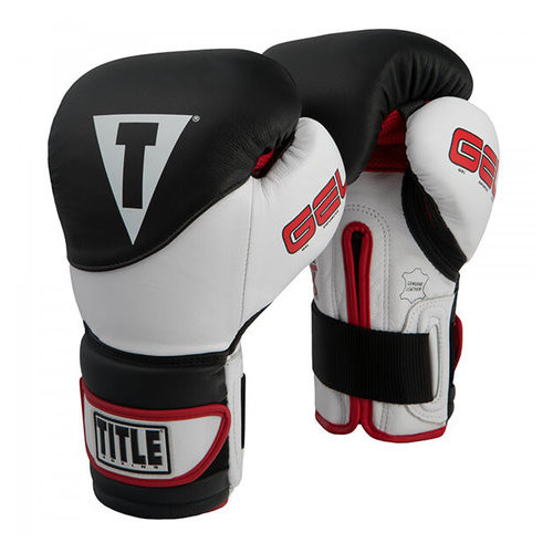 Боксерські рукавички Title GEL Suspense Training (12oz) Черные с Белым фото №1