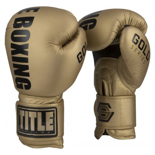 Боксерські рукавички Title Gold Series Select Training (12oz) Золотисті фото №1