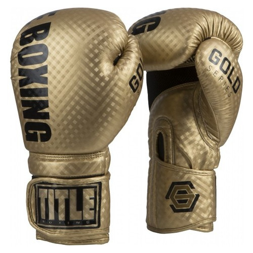 Боксерські рукавички Title Gold Series Stimulate Boxing (16oz) Золотисті фото №1