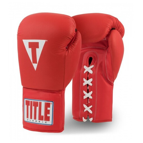 Боксерські рукавички Title Classic Originals Leather Training Gloves Lace 2.0 16oz Червоні фото №1