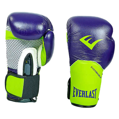 Боксерські рукавички Everlast Pro Style Elite BO-5228 10oz Синьо-салатовий (37409009) фото №2